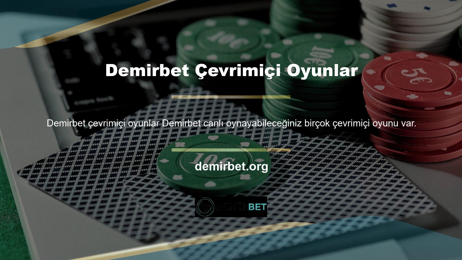 Poker, blackjack, rulet ve bakara gibi gerçek bayilerle farklı oyunlar oynayabilirsiniz